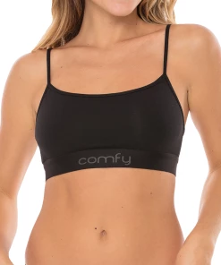 Comfyballs - Wood Strap Crop Bra - Women's - Pitch Black