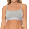 Comfyballs - Wood Strap Crop Bra - Women's - Heather Grey