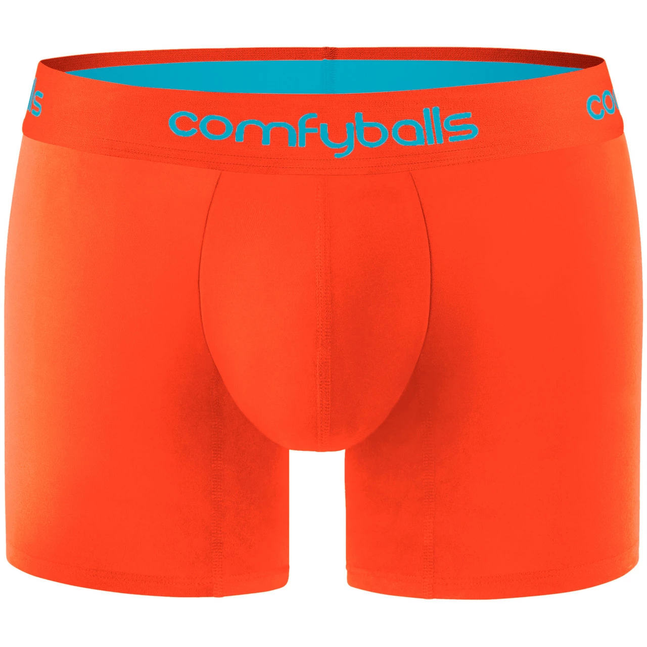 Comfyballs - Performance Men's Long Boxer - Sunset Orange/Blue 2 Comfyballs - Performance Men's Long Boxer - Sunset Orange/Blue - Image 2