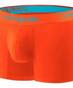 Comfyballs - Performance Men's Long Boxer - Sunset Orange/Blue