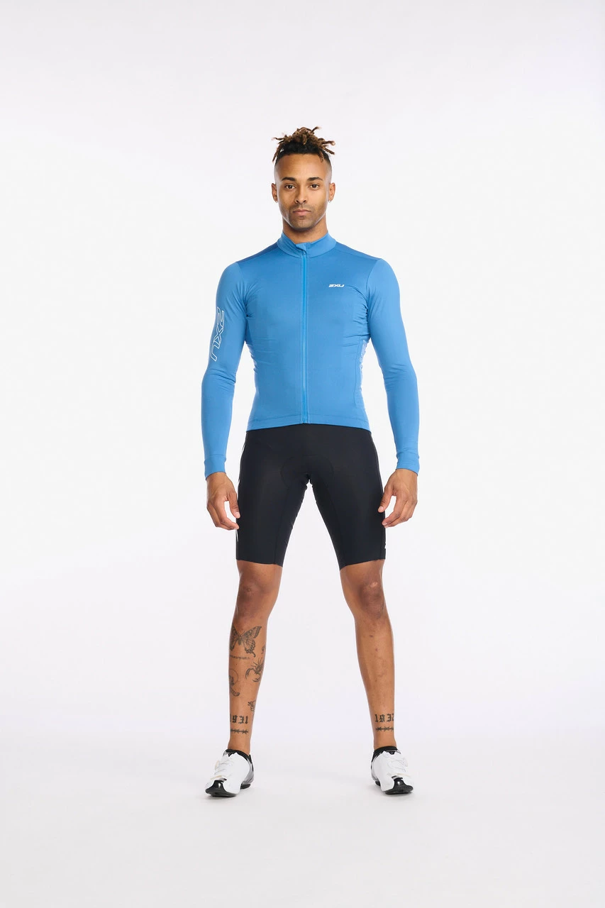 2XU - Aero Cycle Long Sleeve Jersey - Men's - Starling/White Reflective 2 2XU - Aero Cycle Long Sleeve Jersey - Men's - Starling/White Reflective - Image 2