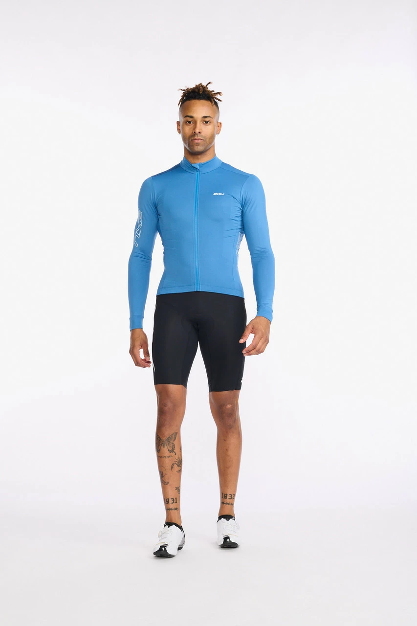 2XU - Aero Cycle Long Sleeve Jersey - Men's - Starling/White Reflective 6 2XU - Aero Cycle Long Sleeve Jersey - Men's - Starling/White Reflective - Image 6