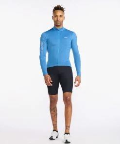 2XU - Aero Cycle Long Sleeve Jersey - Men's - Starling/White Reflective