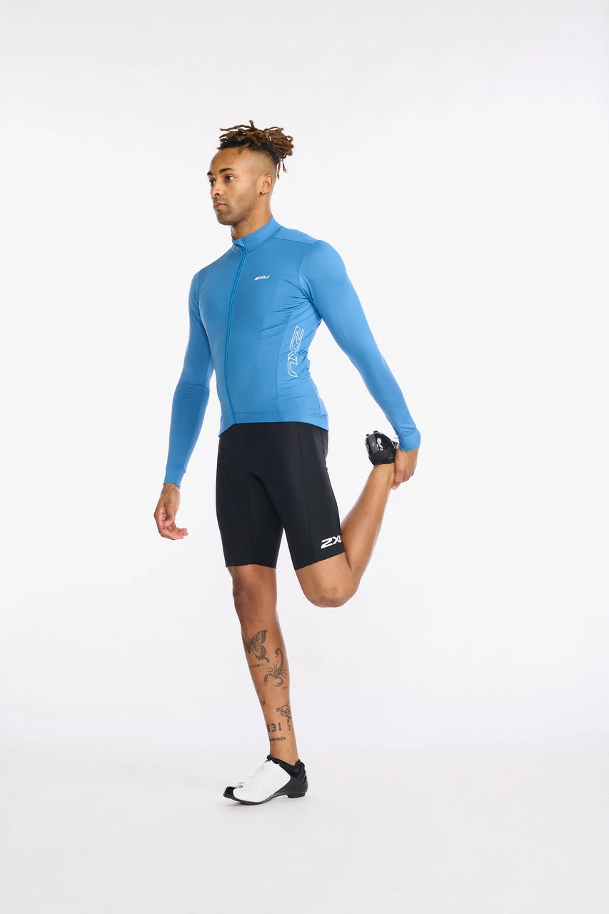 2XU - Aero Cycle Long Sleeve Jersey - Men's - Starling/White Reflective 5 2XU - Aero Cycle Long Sleeve Jersey - Men's - Starling/White Reflective - Image 5