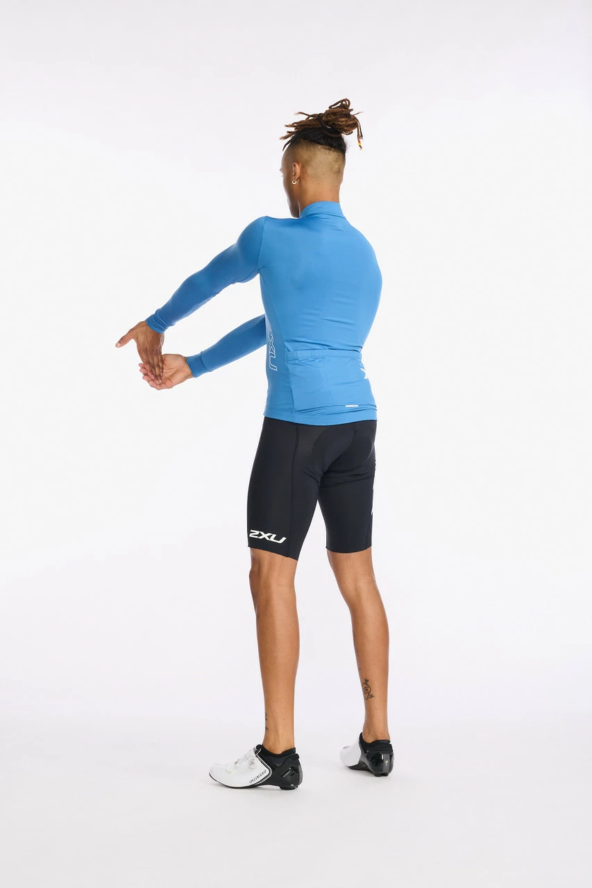 2XU - Aero Cycle Long Sleeve Jersey - Men's - Starling/White Reflective 3 2XU - Aero Cycle Long Sleeve Jersey - Men's - Starling/White Reflective - Image 3