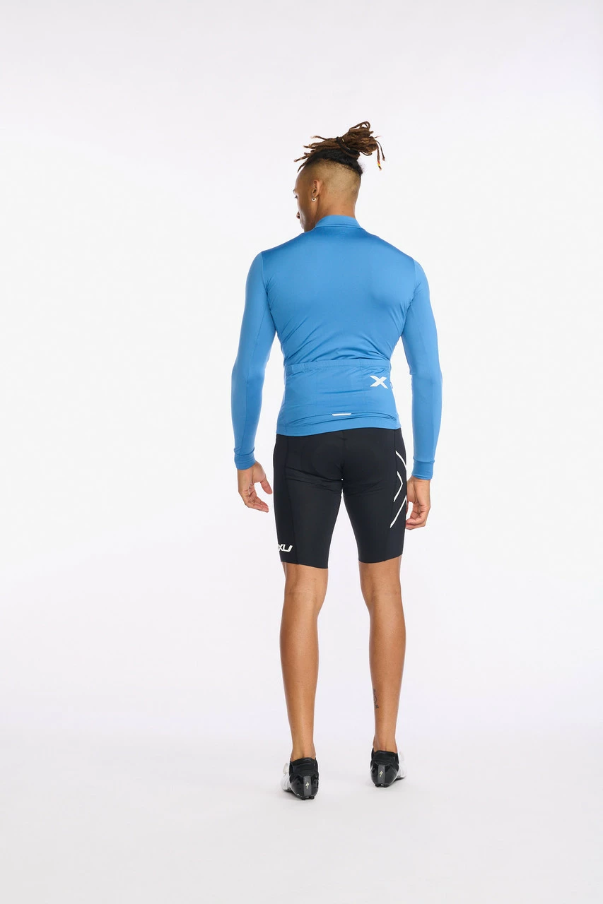 2XU - Aero Cycle Long Sleeve Jersey - Men's - Starling/White Reflective 4 2XU - Aero Cycle Long Sleeve Jersey - Men's - Starling/White Reflective - Image 4