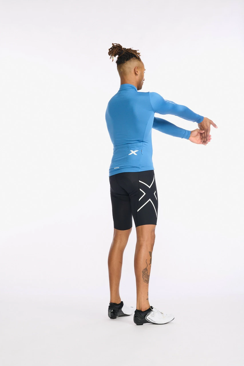 2XU - Aero Cycle Long Sleeve Jersey - Men's - Starling/White Reflective 11 2XU - Aero Cycle Long Sleeve Jersey - Men's - Starling/White Reflective - Image 11