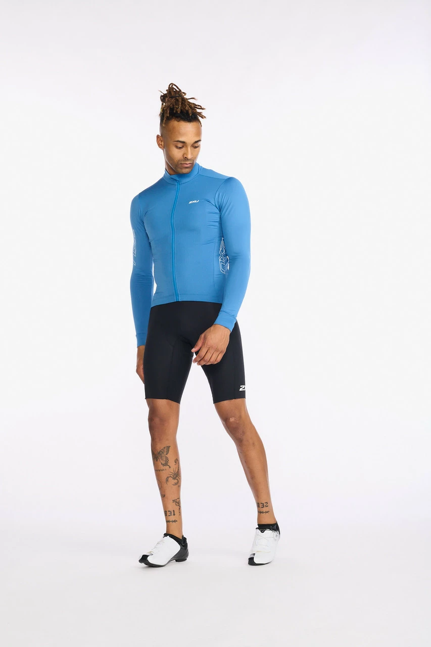 2XU - Aero Cycle Long Sleeve Jersey - Men's - Starling/White Reflective 13 2XU - Aero Cycle Long Sleeve Jersey - Men's - Starling/White Reflective - Image 13