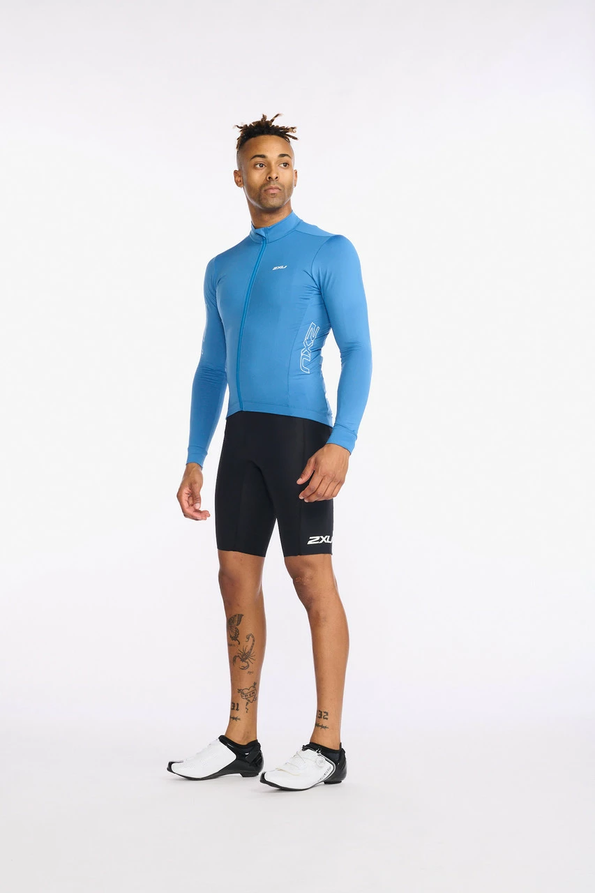 2XU - Aero Cycle Long Sleeve Jersey - Men's - Starling/White Reflective 15 2XU - Aero Cycle Long Sleeve Jersey - Men's - Starling/White Reflective - Image 15