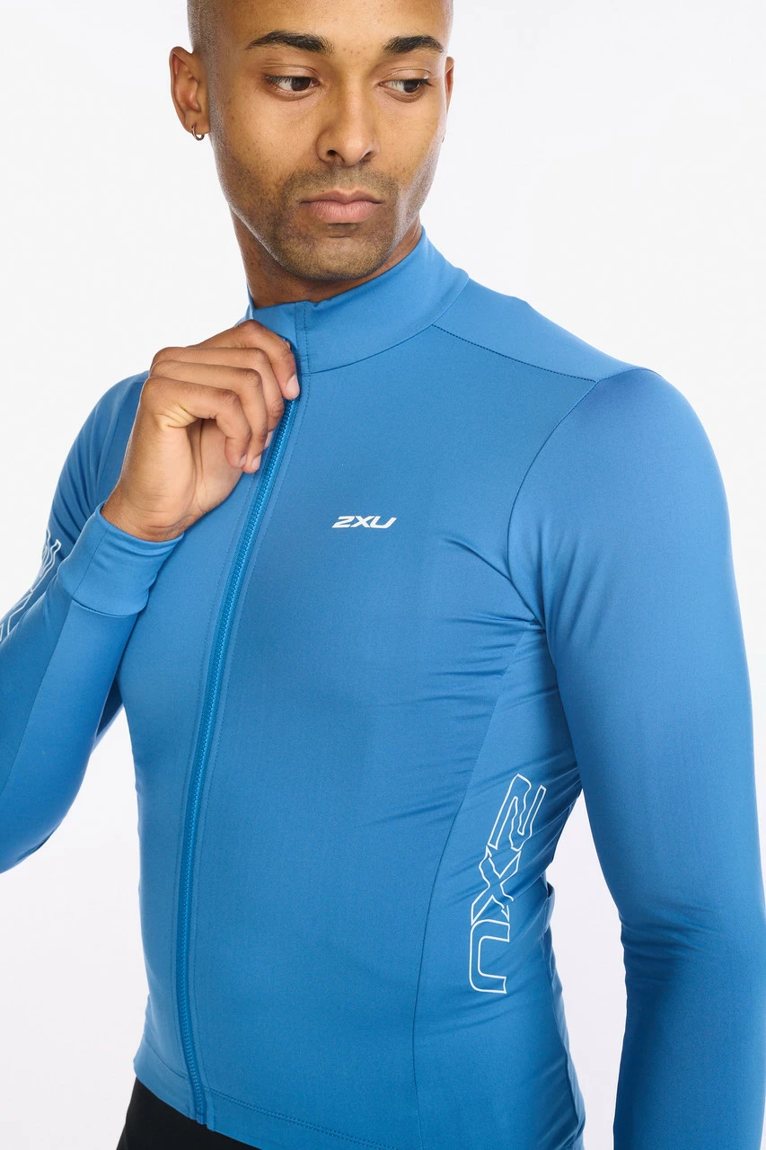 2XU - Aero Cycle Long Sleeve Jersey - Men's - Starling/White Reflective 18 2XU - Aero Cycle Long Sleeve Jersey - Men's - Starling/White Reflective - Image 18