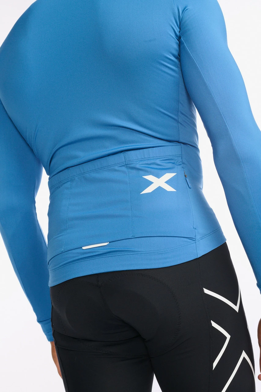 2XU - Aero Cycle Long Sleeve Jersey - Men's - Starling/White Reflective 17 2XU - Aero Cycle Long Sleeve Jersey - Men's - Starling/White Reflective - Image 17