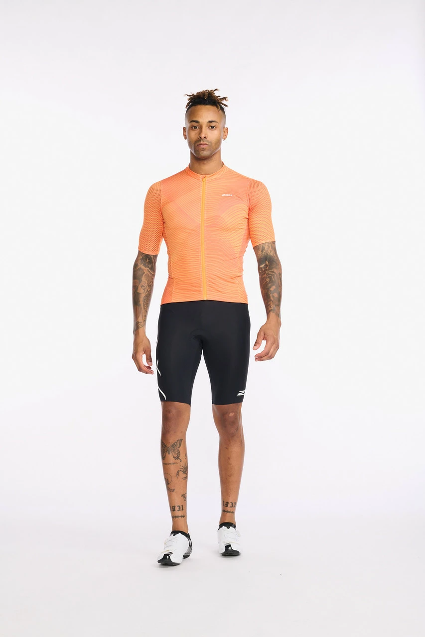 2XU - Aero Cycle Short Sleeve Jersey - Men's - Turmeric/White Reflective 10 2XU - Aero Cycle Short Sleeve Jersey - Men's - Turmeric/White Reflective - Image 10