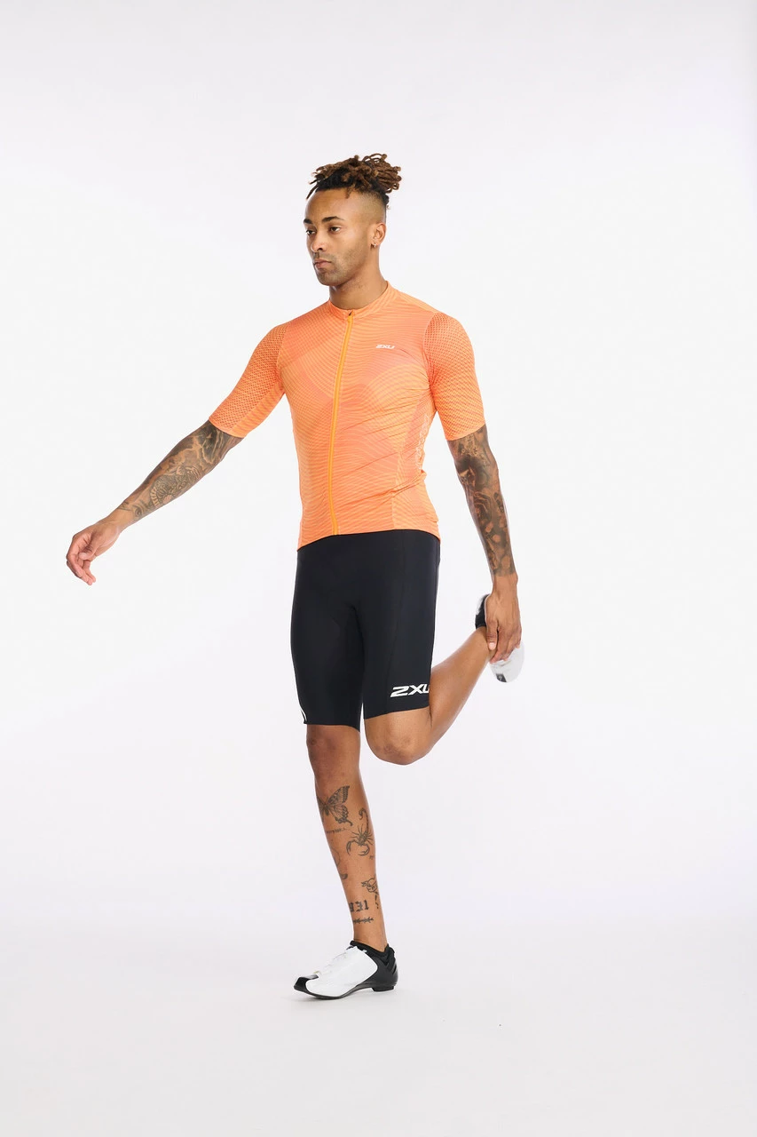 2XU - Aero Cycle Short Sleeve Jersey - Men's - Turmeric/White Reflective 11 2XU - Aero Cycle Short Sleeve Jersey - Men's - Turmeric/White Reflective - Image 11