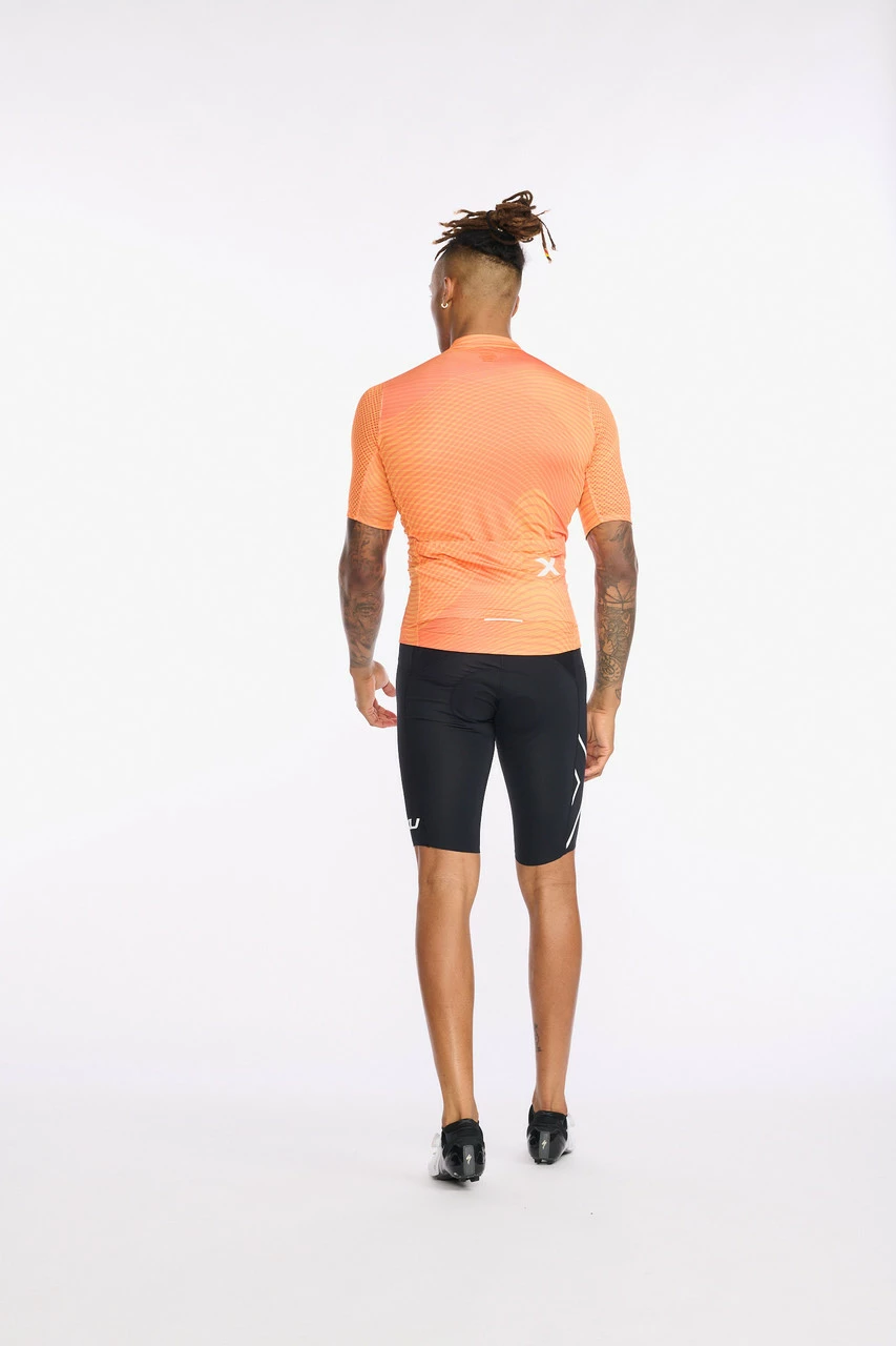 2XU - Aero Cycle Short Sleeve Jersey - Men's - Turmeric/White Reflective 14 2XU - Aero Cycle Short Sleeve Jersey - Men's - Turmeric/White Reflective - Image 14