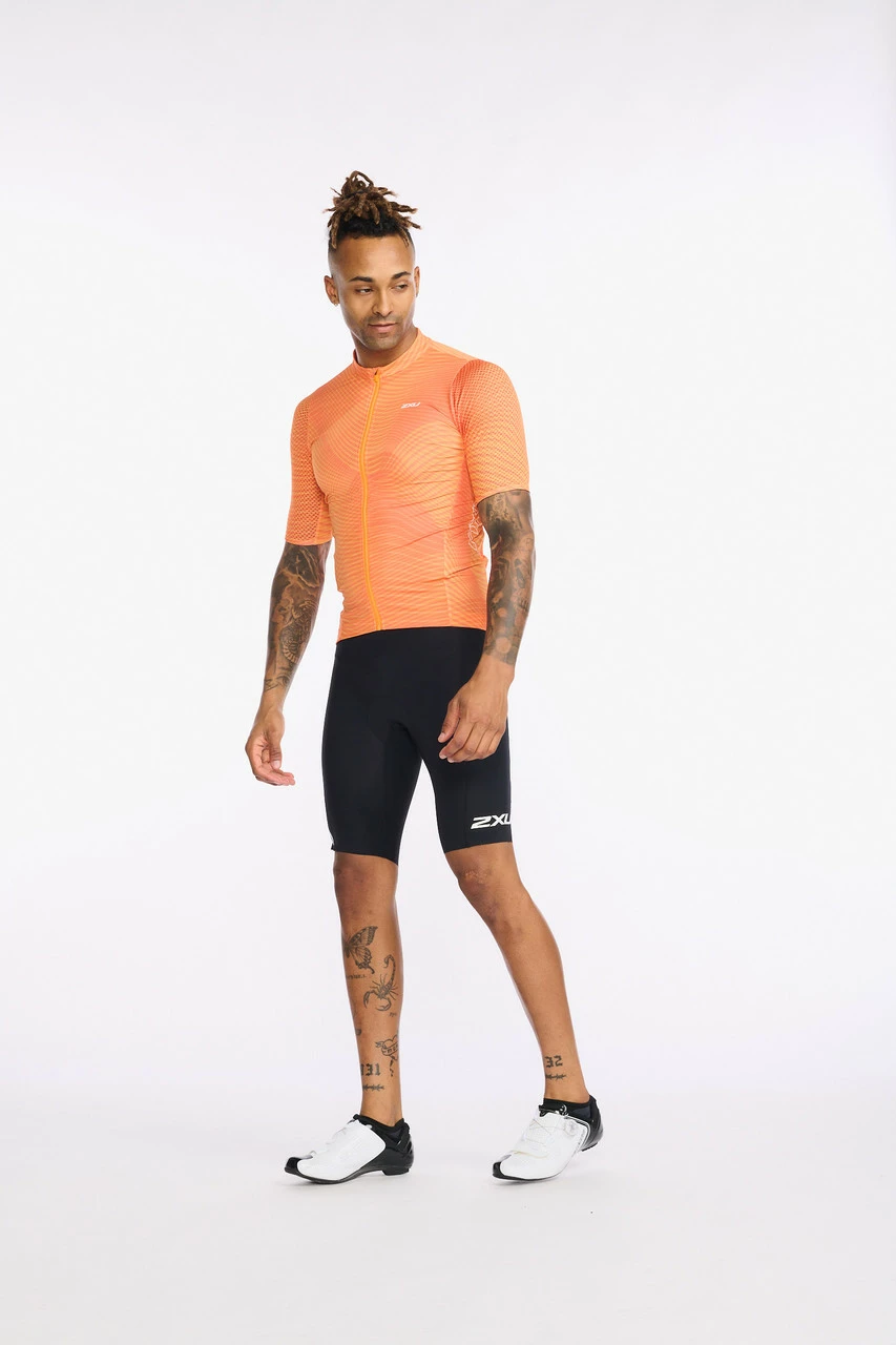 2XU - Aero Cycle Short Sleeve Jersey - Men's - Turmeric/White Reflective 15 2XU - Aero Cycle Short Sleeve Jersey - Men's - Turmeric/White Reflective - Image 15