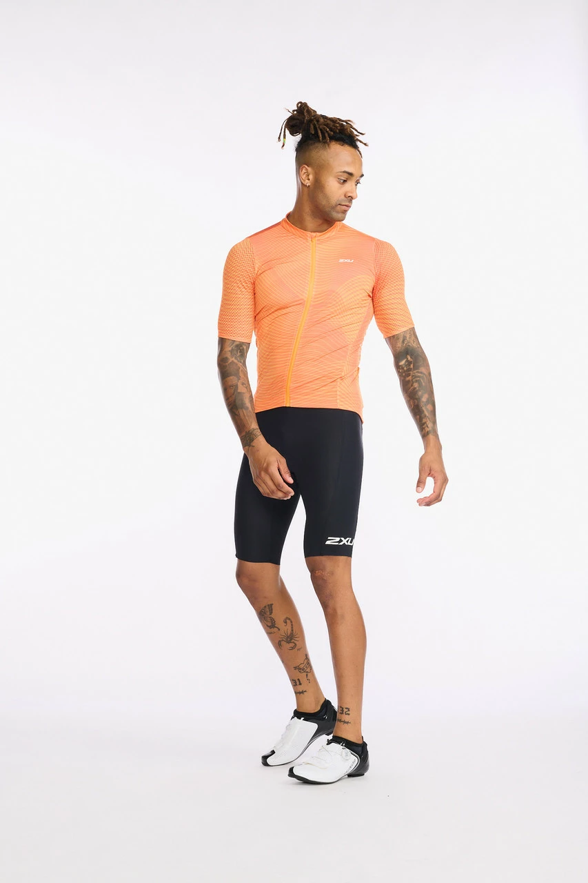 2XU - Aero Cycle Short Sleeve Jersey - Men's - Turmeric/White Reflective 16 2XU - Aero Cycle Short Sleeve Jersey - Men's - Turmeric/White Reflective - Image 16