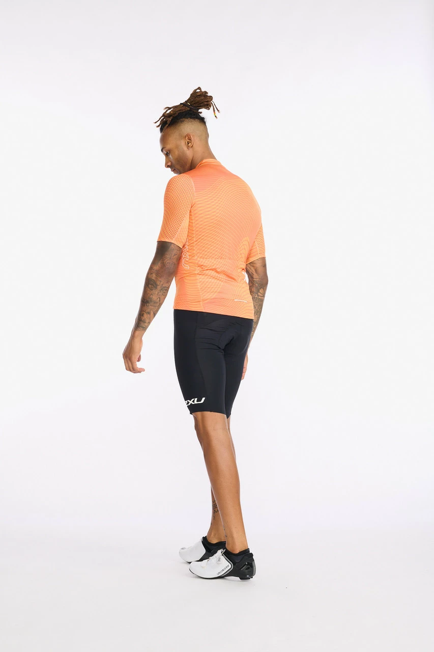 2XU - Aero Cycle Short Sleeve Jersey - Men's - Turmeric/White Reflective 13 2XU - Aero Cycle Short Sleeve Jersey - Men's - Turmeric/White Reflective - Image 13