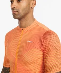 2XU - Aero Cycle Short Sleeve Jersey - Men's - Turmeric/White Reflective 37 2XU - Aero Cycle Short Sleeve Jersey - Men's - Turmeric/White Reflective -Assos Sales Store MC6649a TUR WRF 17 03554.1645201105