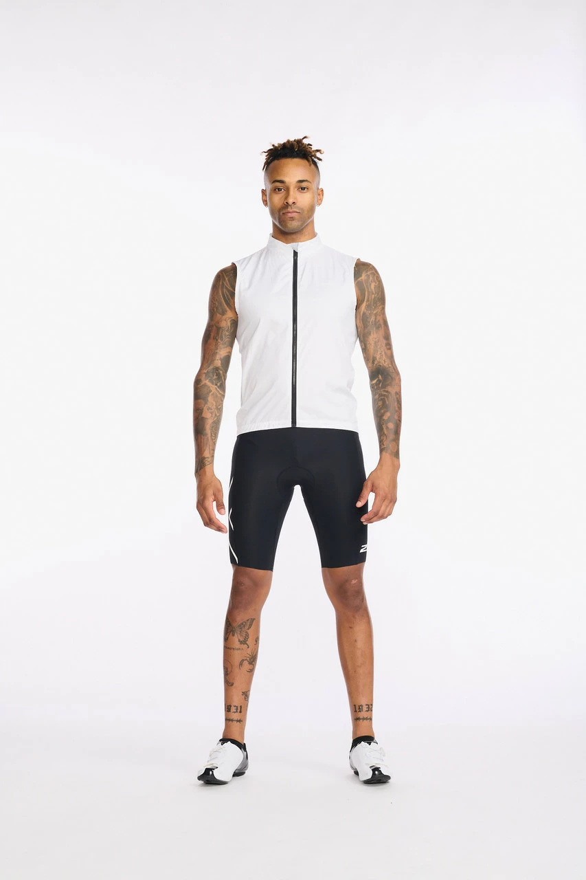 2XU - Aero Cycle Gilet - Men's - White/White Reflective - 2023 11 2XU - Aero Cycle Gilet - Men's - White/White Reflective - 2023 - Image 11