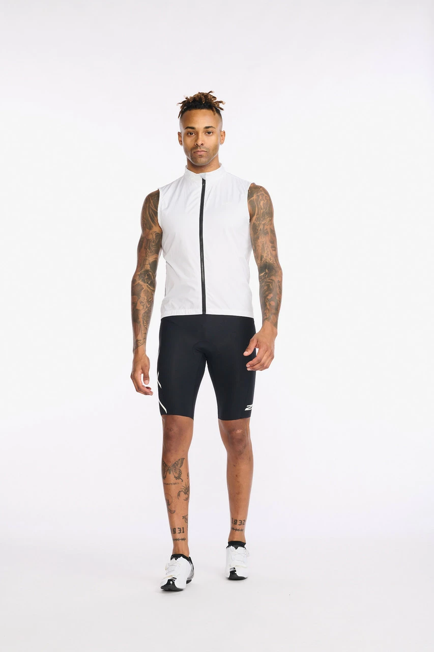 2XU - Aero Cycle Gilet - Men's - White/White Reflective - 2023 2 2XU - Aero Cycle Gilet - Men's - White/White Reflective - 2023 - Image 2