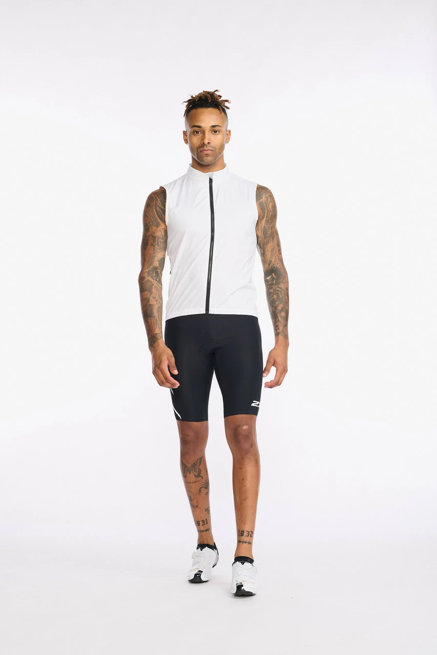2XU - Aero Cycle Gilet - Men's - White/White Reflective - 2023 9 2XU - Aero Cycle Gilet - Men's - White/White Reflective - 2023 - Image 9
