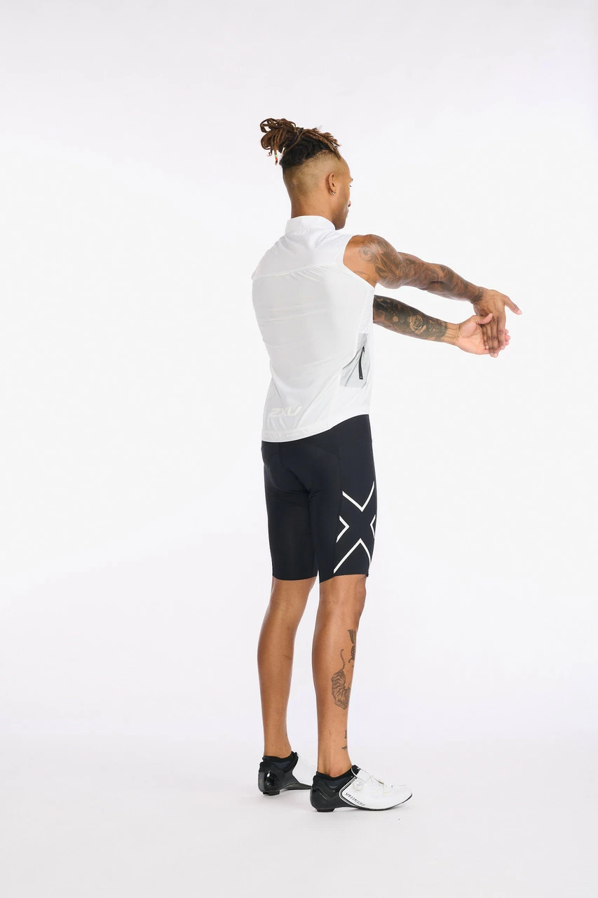 2XU - Aero Cycle Gilet - Men's - White/White Reflective - 2023 5 2XU - Aero Cycle Gilet - Men's - White/White Reflective - 2023 - Image 5