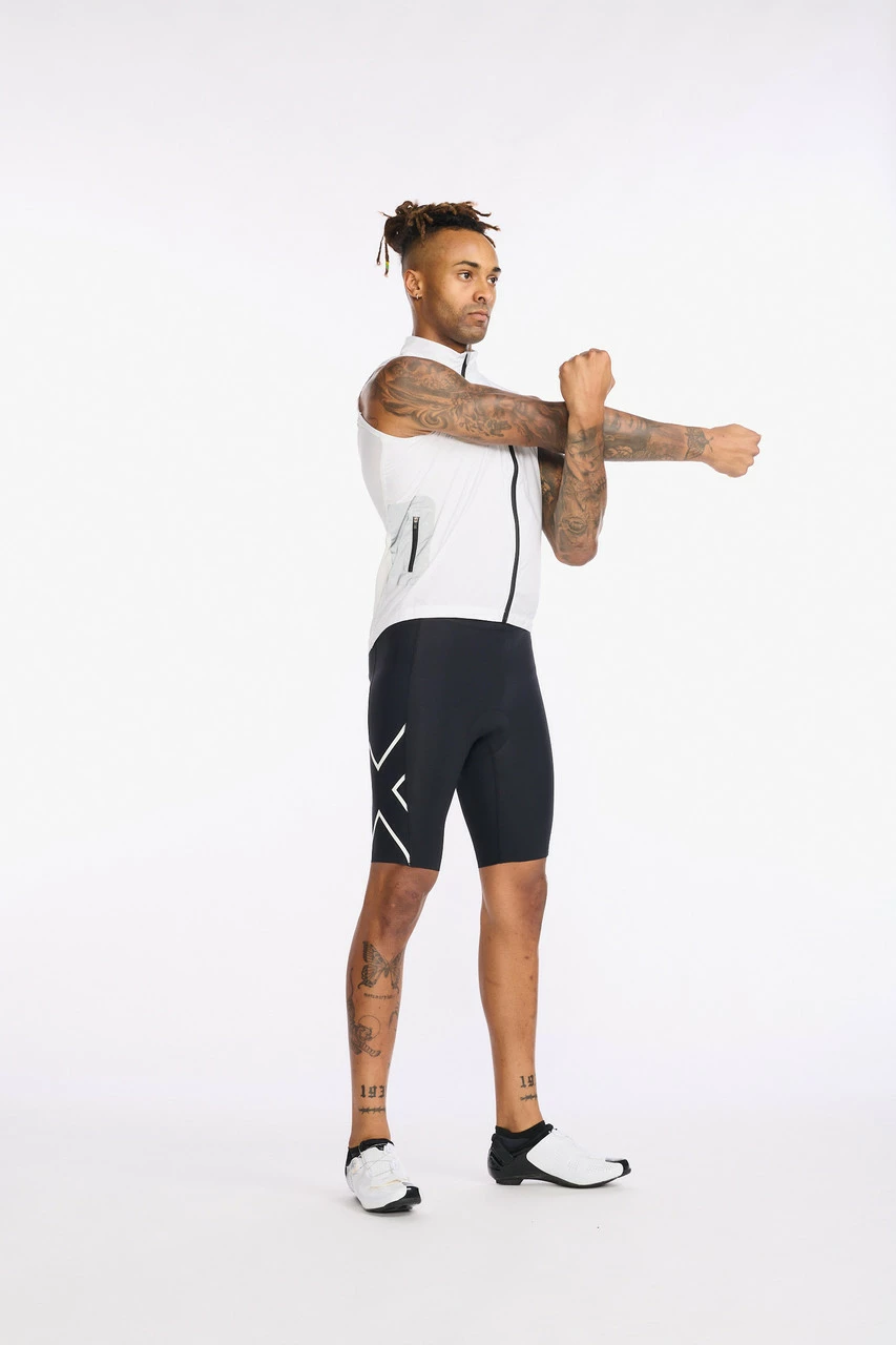 2XU - Aero Cycle Gilet - Men's - White/White Reflective - 2023 10 2XU - Aero Cycle Gilet - Men's - White/White Reflective - 2023 - Image 10