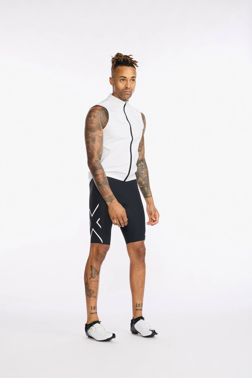 2XU - Aero Cycle Gilet - Men's - White/White Reflective - 2023 12 2XU - Aero Cycle Gilet - Men's - White/White Reflective - 2023 - Image 12