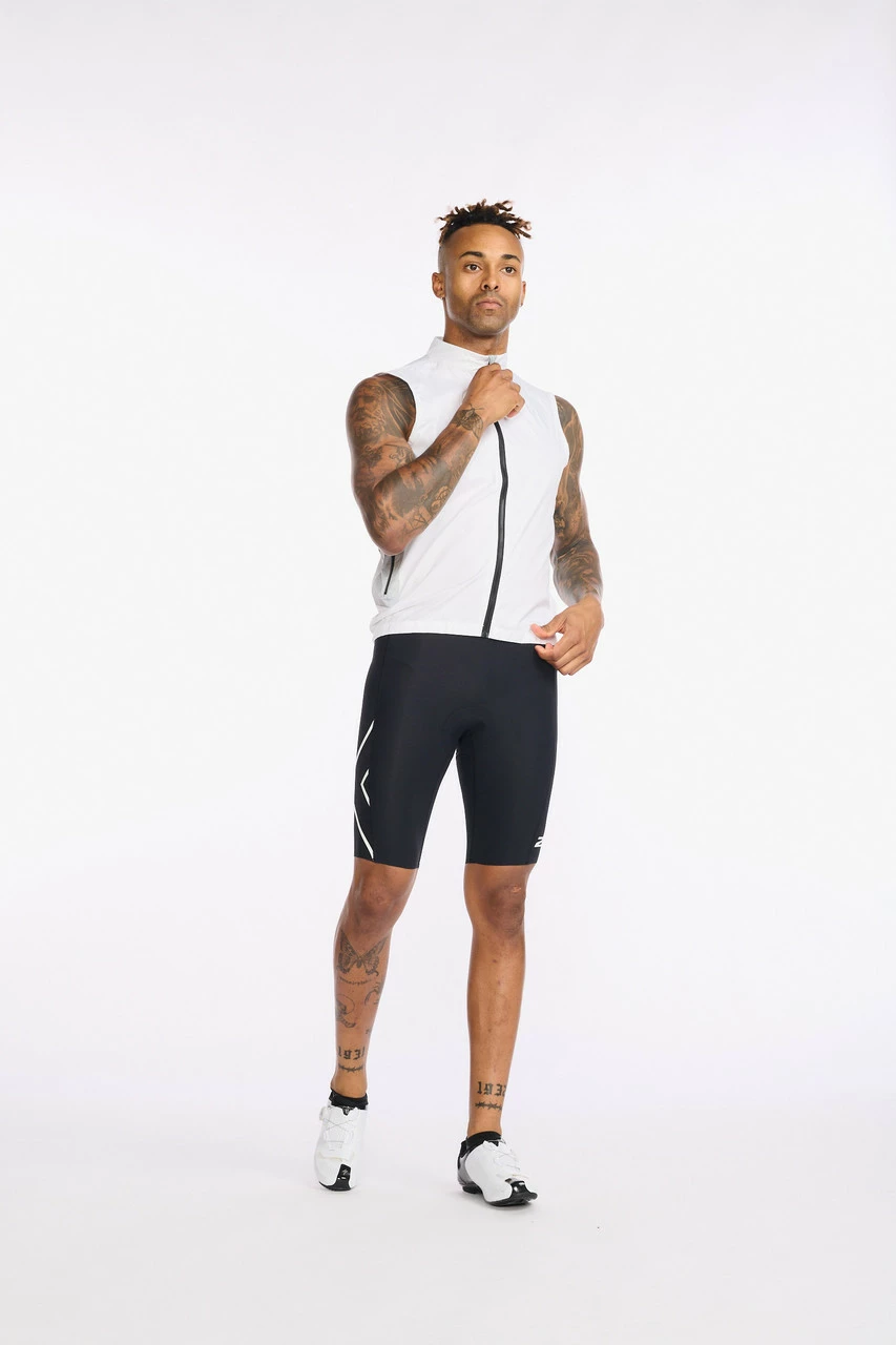 2XU - Aero Cycle Gilet - Men's - White/White Reflective - 2023 14 2XU - Aero Cycle Gilet - Men's - White/White Reflective - 2023 - Image 14