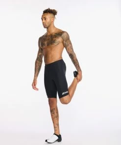 2XU - Aero Cycle Shorts - Men's - Black/White Reflective - 2023