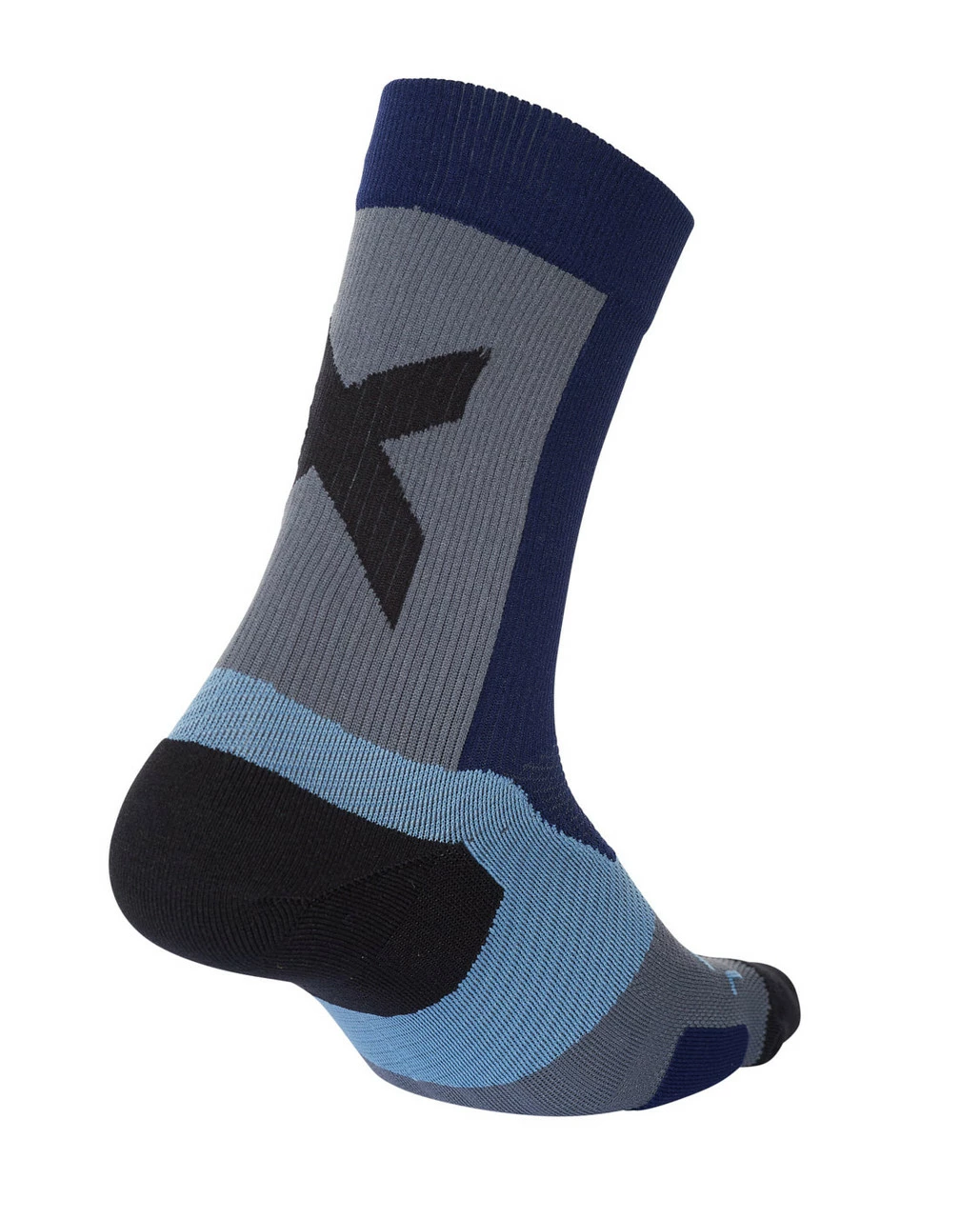 2XU - VECTR Light Cushion Crew Socks - Unisex - Echo/Tubulence 2 2XU - VECTR Light Cushion Crew Socks - Unisex - Echo/Tubulence - Image 2