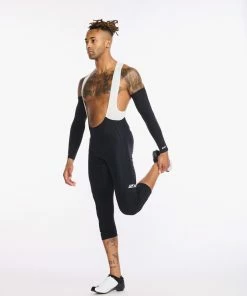 2XU - Aero Cycle Arm Warmers - Unisex - Black/White - 2023