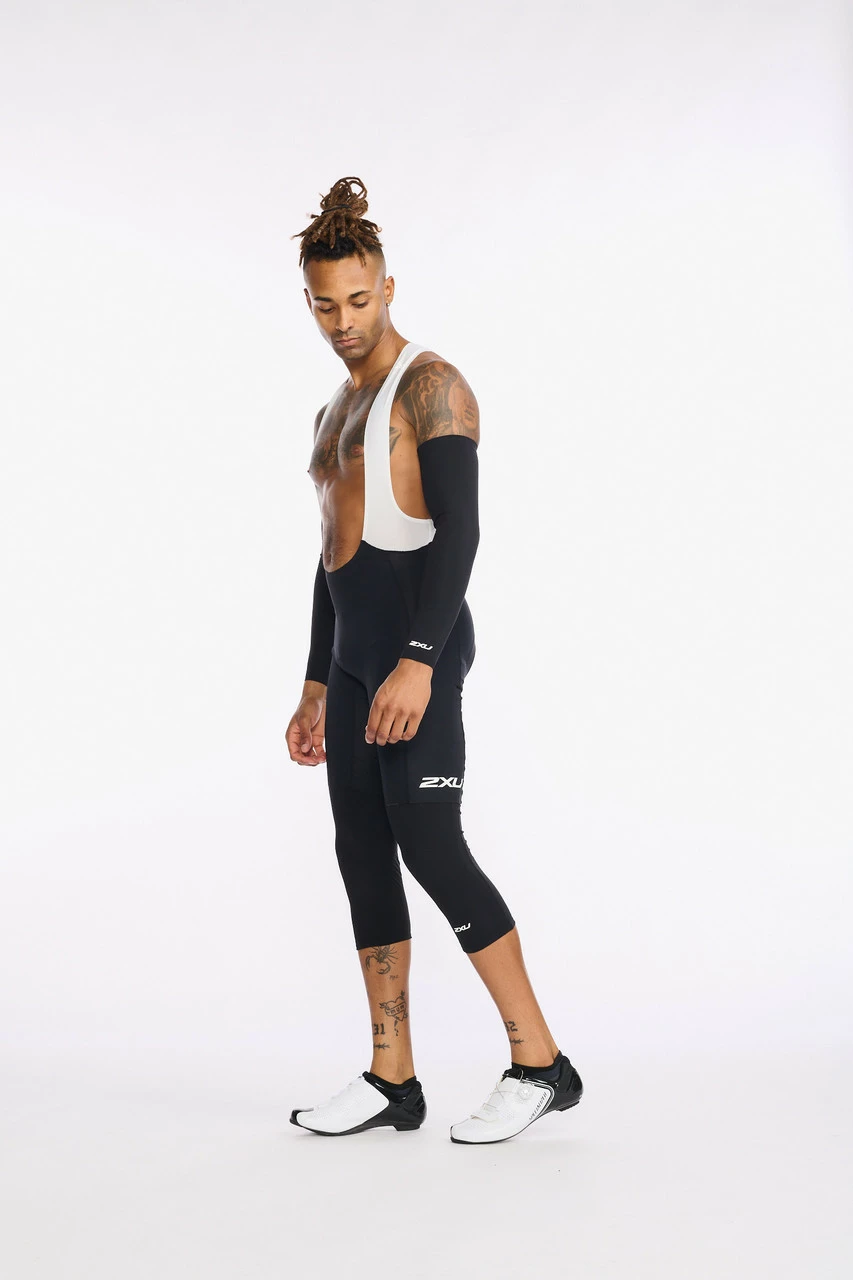 2XU - Aero Cycle Arm Warmers - Unisex - Black/White - 2023 14 2XU - Aero Cycle Arm Warmers - Unisex - Black/White - 2023 - Image 14