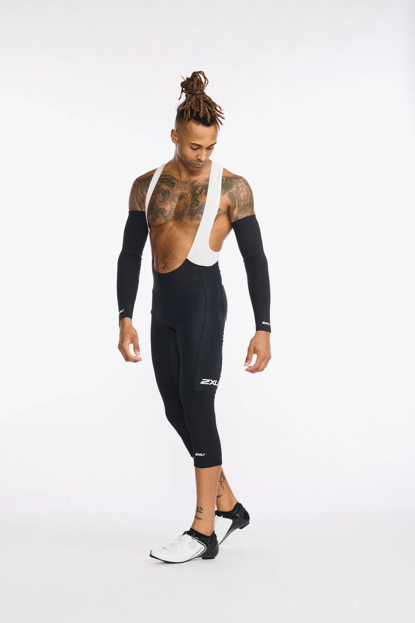 2XU - Aero Cycle Arm Warmers - Unisex - Black/White - 2023 17 2XU - Aero Cycle Arm Warmers - Unisex - Black/White - 2023 - Image 17