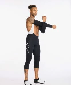 2XU - Aero Cycle Knee Warmers - Unisex - Black/White - 2023 -Assos Sales Store UC6657b BLK WHT 10 22795.1645199613