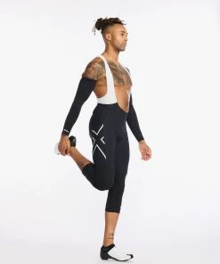 2XU - Aero Cycle Knee Warmers - Unisex - Black/White - 2023 -Assos Sales Store UC6657b BLK WHT 11 76483.1645199613