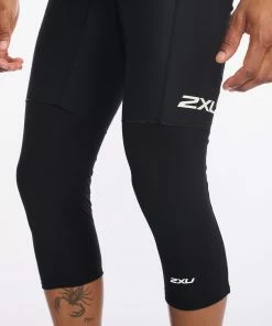 2XU - Aero Cycle Knee Warmers - Unisex - Black/White - 2023 -Assos Sales Store UC6657b BLK WHT 18 93075.1645199613