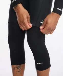 2XU - Aero Cycle Knee Warmers - Unisex - Black/White - 2023 -Assos Sales Store UC6657b BLK WHT 19 79518.1645199613