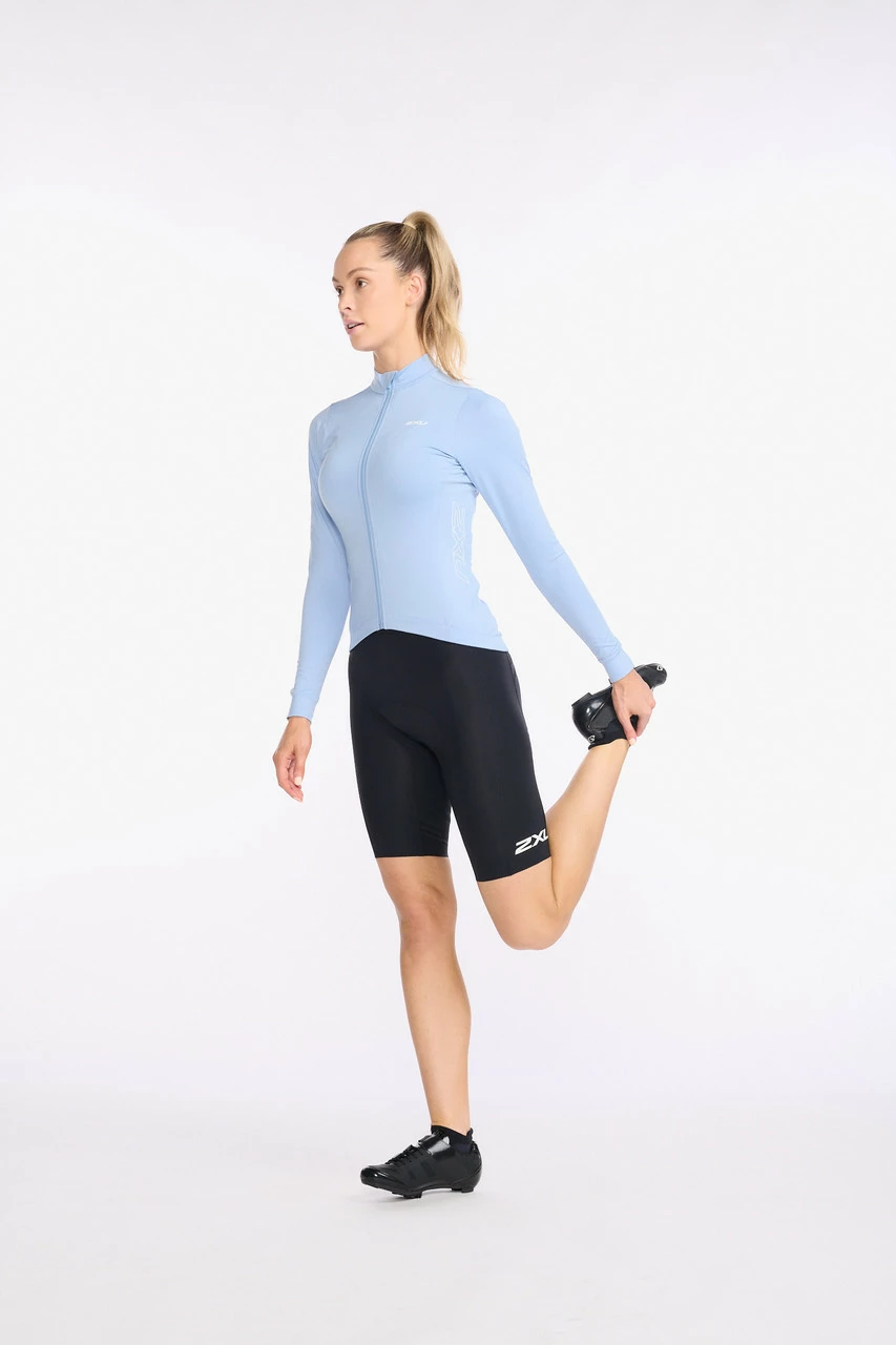 2XU - Aero Cycle Long Sleeve Jersey - Women's - Forever/White Reflective 9 2XU - Aero Cycle Long Sleeve Jersey - Women's - Forever/White Reflective - Image 9