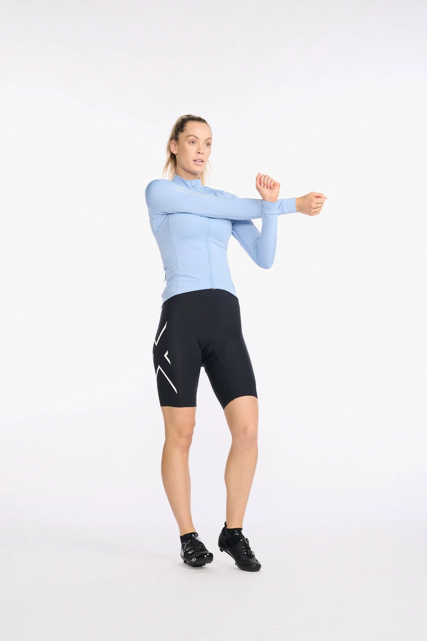 2XU - Aero Cycle Long Sleeve Jersey - Women's - Forever/White Reflective 16 2XU - Aero Cycle Long Sleeve Jersey - Women's - Forever/White Reflective - Image 16