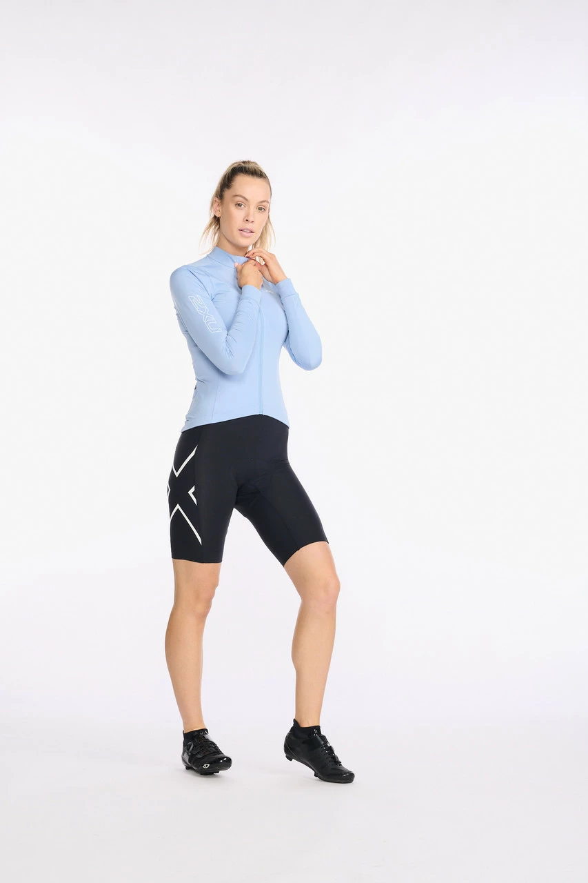 2XU - Aero Cycle Long Sleeve Jersey - Women's - Forever/White Reflective 21 2XU - Aero Cycle Long Sleeve Jersey - Women's - Forever/White Reflective - Image 21