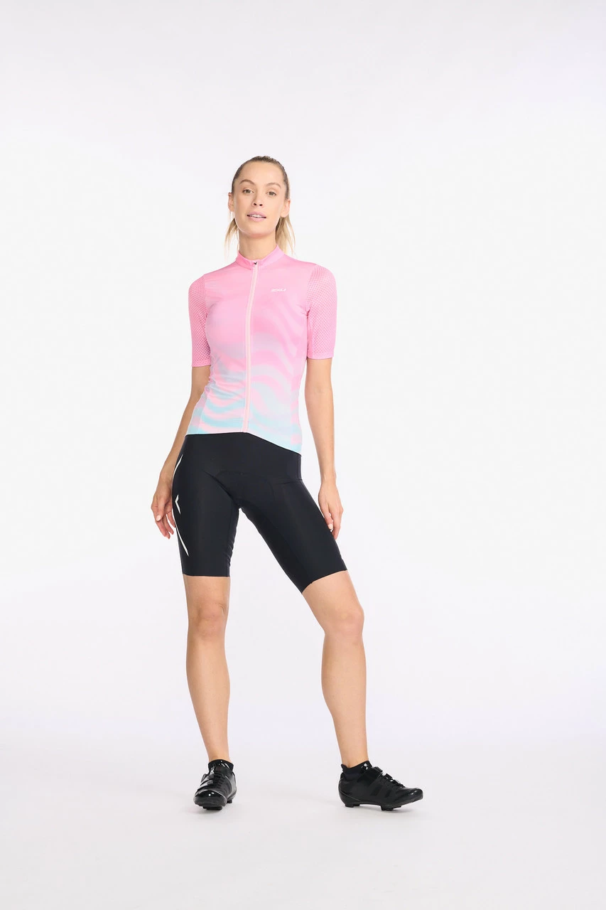 2XU - Aero Cycle Short Sleeve Jersey - Women's - Almond Blossom/WhiteReflective 3 2XU - Aero Cycle Short Sleeve Jersey - Women's - Almond Blossom/WhiteReflective - Image 3
