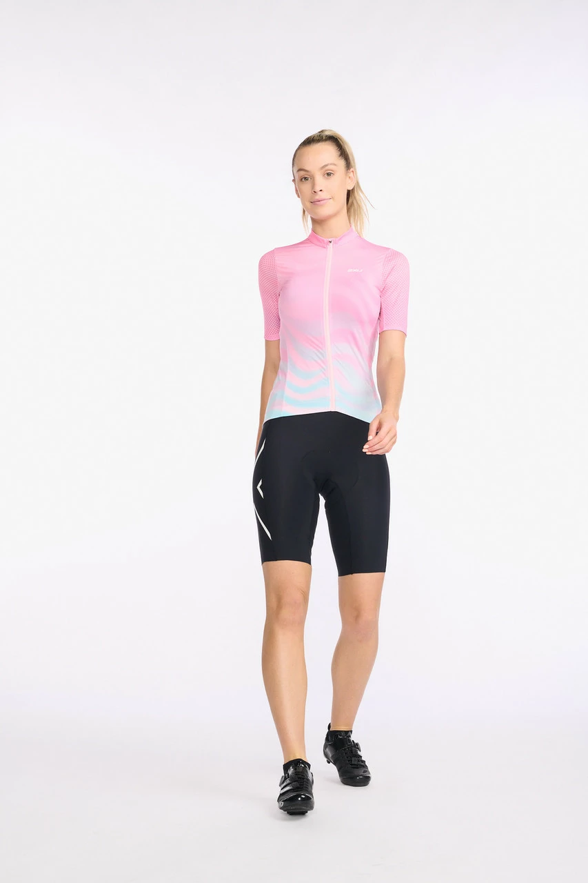 2XU - Aero Cycle Short Sleeve Jersey - Women's - Almond Blossom/WhiteReflective 5 2XU - Aero Cycle Short Sleeve Jersey - Women's - Almond Blossom/WhiteReflective - Image 5