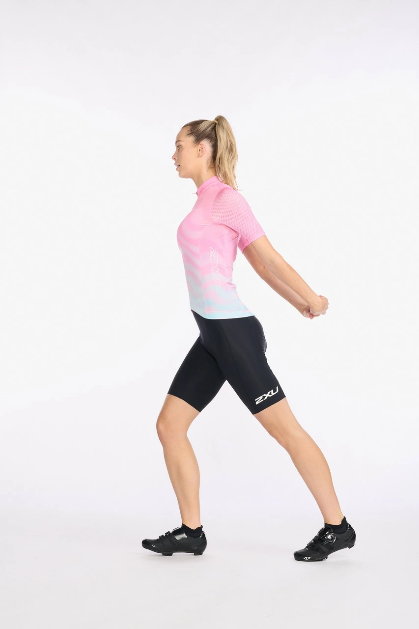 2XU - Aero Cycle Short Sleeve Jersey - Women's - Almond Blossom/WhiteReflective 7 2XU - Aero Cycle Short Sleeve Jersey - Women's - Almond Blossom/WhiteReflective - Image 7