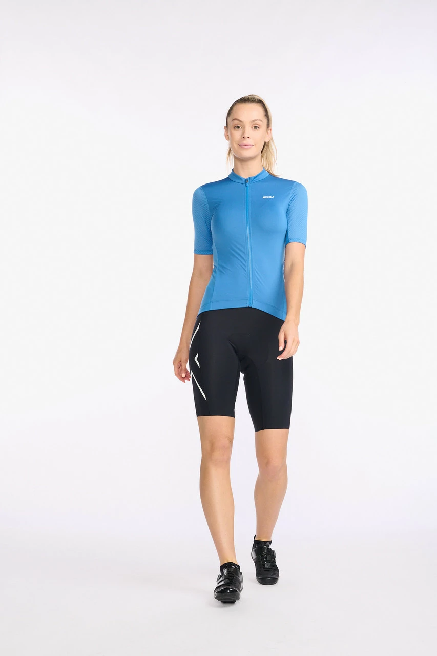 2XU - Aero Cycle Short Sleeve Jersey - Women's - Starling/White Reflective 3 2XU - Aero Cycle Short Sleeve Jersey - Women's - Starling/White Reflective - Image 3