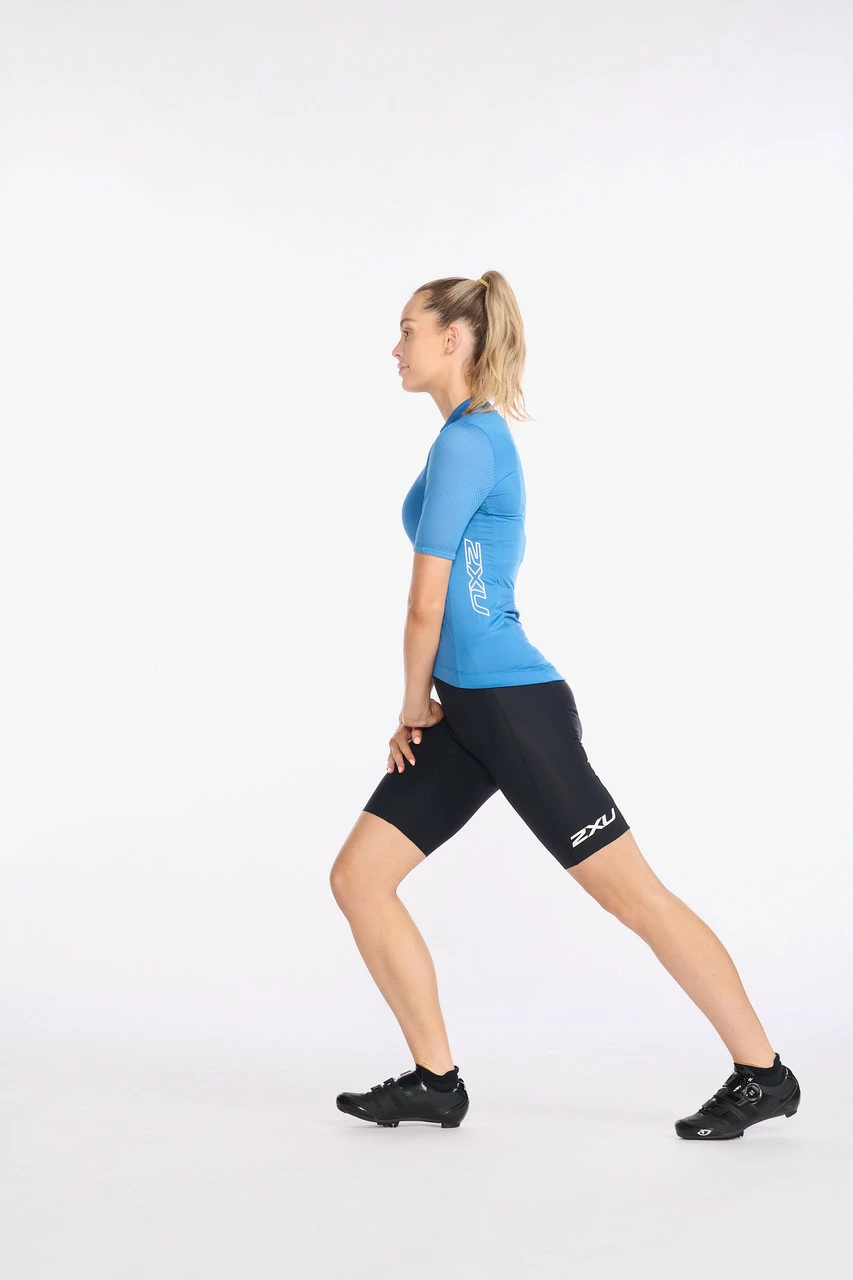 2XU - Aero Cycle Short Sleeve Jersey - Women's - Starling/White Reflective 2 2XU - Aero Cycle Short Sleeve Jersey - Women's - Starling/White Reflective - Image 2