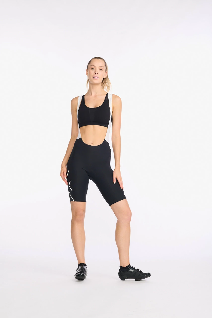 2XU - Aero Cycle Bib Shorts - Women's - Black/White Reflective - 2023 2 2XU - Aero Cycle Bib Shorts - Women's - Black/White Reflective - 2023 - Image 2