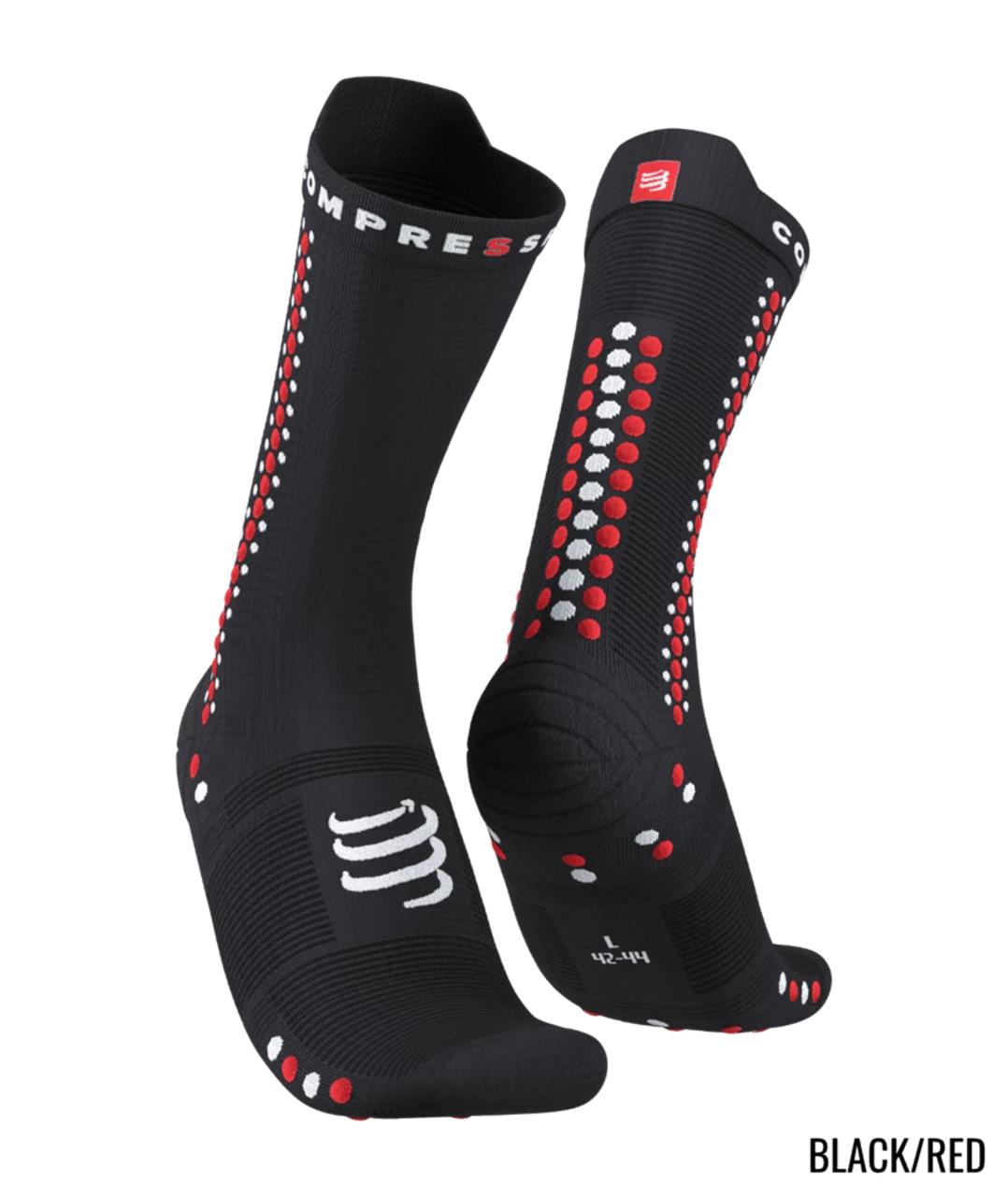 Compressport - Pro Racing Socks V4.0 Bike - Unisex - Black/Red 2 Compressport - Pro Racing Socks V4.0 Bike - Unisex - Black/Red - Image 2