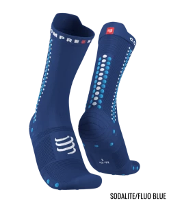 Compressport - Pro Racing Socks V4.0 Bike - Unisex - Sodalite/Fluo Blue