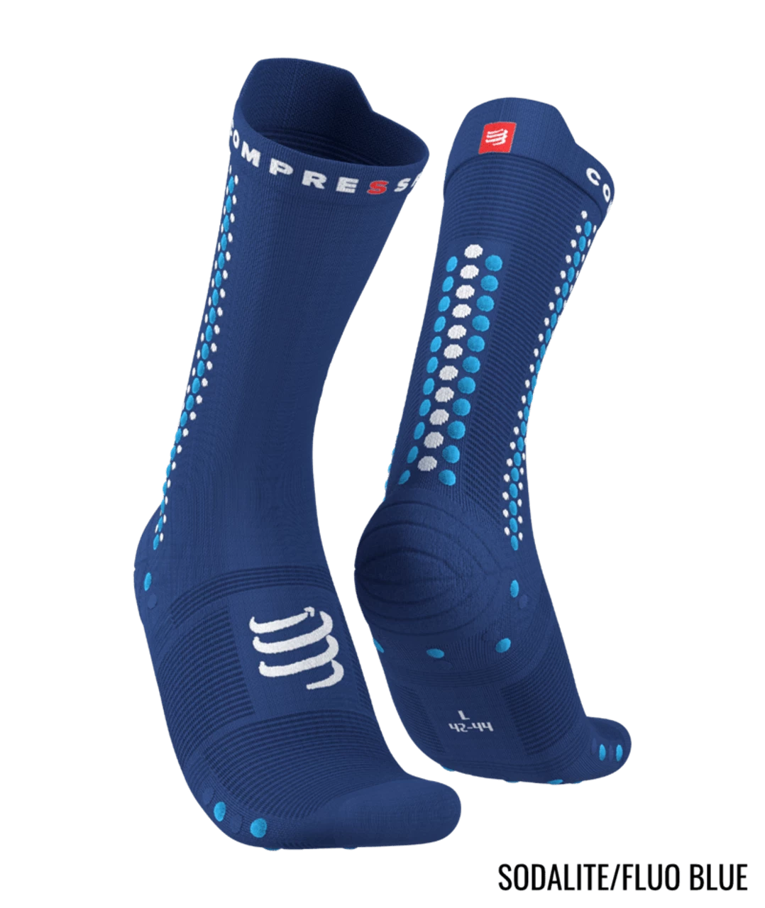 Compressport - Pro Racing Socks V4.0 Bike - Unisex - Sodalite/Fluo Blue 1 Compressport - Pro Racing Socks V4.0 Bike - Unisex - Sodalite/Fluo Blue